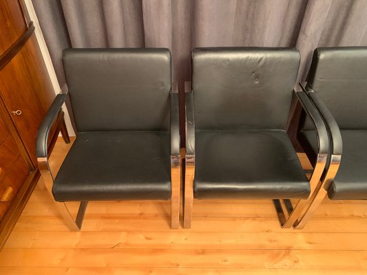 Brno Chairs in the style of Ludwig Mies Van Der Rohe, 1980s, Set of 4-RTR-1445120