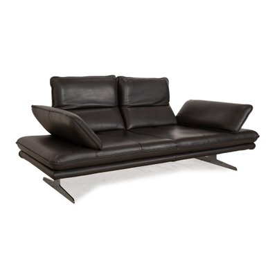 Broadway Leather Sofa Set in Dark Brown Grey from Willi Schillig, Set of 2-RQW-2036341