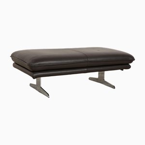 Broadway Leather Stool in Dark Brown - Grey by Willi Schillig-RQW-2036294