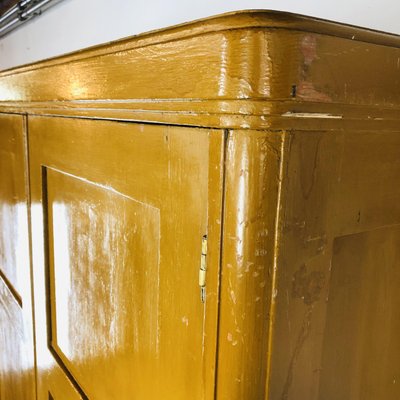 Brocante Painted Ocher Cupboard-LCQ-1075125