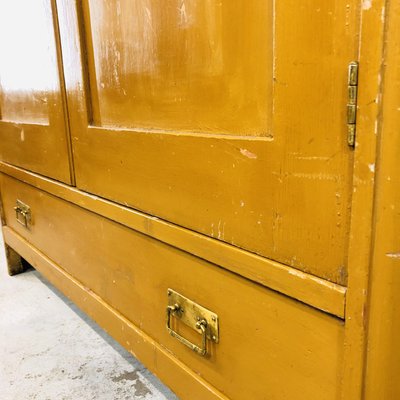 Brocante Painted Ocher Cupboard-LCQ-1075125