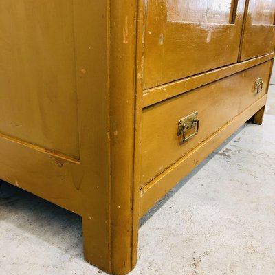 Brocante Painted Ocher Cupboard-LCQ-1075125