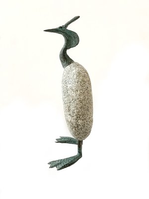 Bronislaw Chromy, A Grebe, Patinated Bronze Sculpture, 21st Century-XHG-2033769