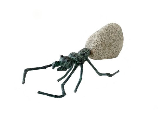 Bronislaw Chromy, An Ant, Patinated Bronze Sculpture with Pebble Stone, 21st Century-XHG-2033762