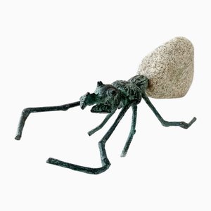 Bronislaw Chromy, An Ant, Patinated Bronze Sculpture with Pebble Stone, 21st Century-XHG-2033762