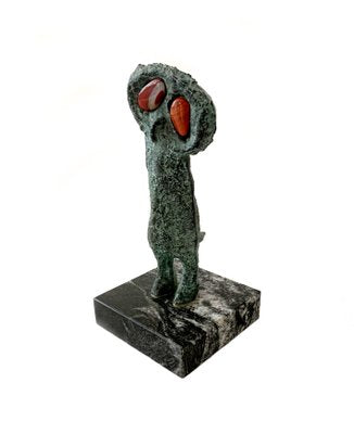 Bronislaw Chromy, Owl, Patinated Bronze Sculpture, 21st Century-XHG-2034851