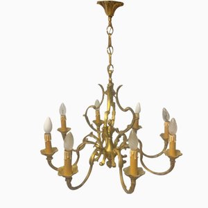 Bronze 8-Arm Chandelier, 1920s-BZK-657593