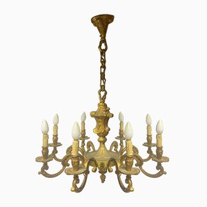 Bronze 8-Arm Chandelier, 1920s-BZK-657406