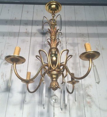 Bronze and Crystal Chandelier in the style of Maison Baguès-BA-1365621