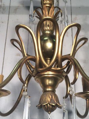 Bronze and Crystal Chandelier in the style of Maison Baguès-BA-1365621