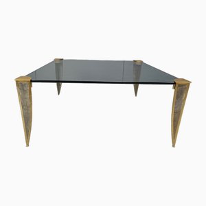 Bronze and Glass Coffee Table, 1970s-IRH-2028962