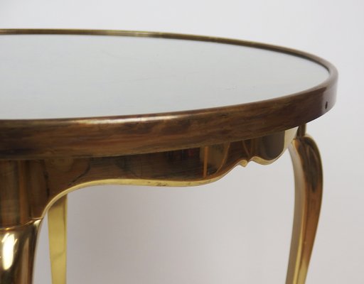 Bronze and Glass Pedestal Table, 1950s-LW-688806