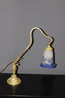 Bronze and Pâte de Verre Desk Lamp from Muller Frères, 1900s-BCR-1720753