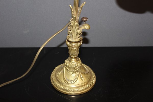 Bronze and Pâte de Verre Desk Lamp from Muller Frères, 1900s-BCR-1720753