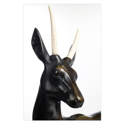 Bronze Antelope Sculpture by Georges-Henri Laurent-NQ-702208