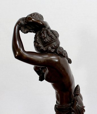 Bronze Bacchante and Small Fauns in the Style of J.J. Foucou, 19th-Century-RVK-1004458