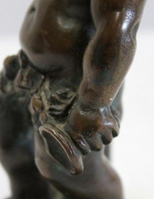 Bronze Bacchus Child Figureine by E. Pasteur, 19th Century-RVK-1056255