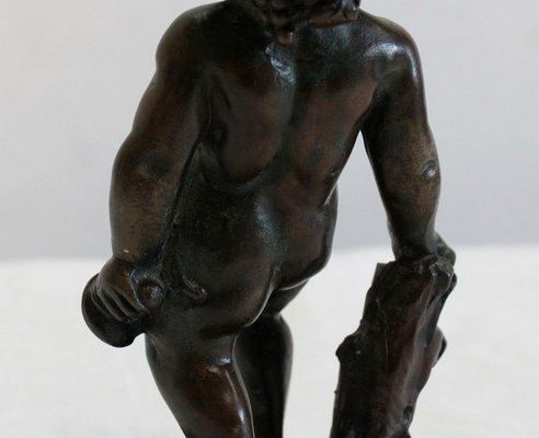 Bronze Bacchus Child Figureine by E. Pasteur, 19th Century-RVK-1056255