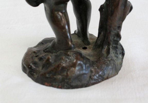 Bronze Bacchus Child Figureine by E. Pasteur, 19th Century-RVK-1056255