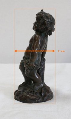 Bronze Bacchus Child Figureine by E. Pasteur, 19th Century-RVK-1056255