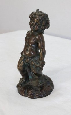 Bronze Bacchus Child Figureine by E. Pasteur, 19th Century-RVK-1056255