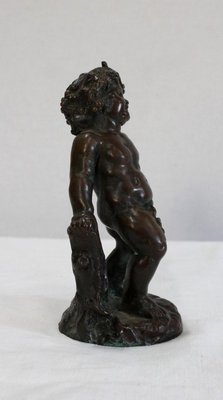 Bronze Bacchus Child Figureine by E. Pasteur, 19th Century-RVK-1056255