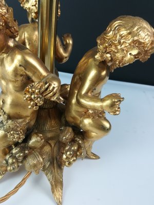 Bronze Bacchus Putti Table Lamp, 1900s-KDB-1293155