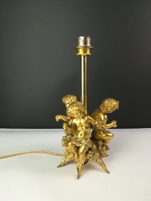 Bronze Bacchus Putti Table Lamp, 1900s-KDB-1293155