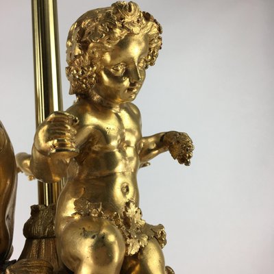 Bronze Bacchus Putti Table Lamp, 1900s-KDB-1293155