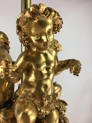 Bronze Bacchus Putti Table Lamp, 1900s-KDB-1293155