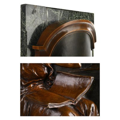 Bronze Bas-Relief on Marble Base by L-E Barrias-NQ-999831