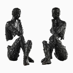 Bronze Bookends, Set of 2-NQ-1028792