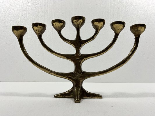 Bronze Candleholder Menorah by Harjes Metallkunst, 1960s-TU-2032192