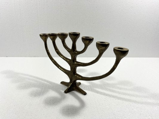 Bronze Candleholder Menorah by Harjes Metallkunst, 1960s-TU-2032192