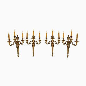 Bronze Candleholders, Set of 4-WFS-847320