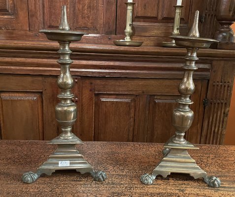 Bronze Candlesticks, France, 17th Century, Set of 2-HPU-1755749