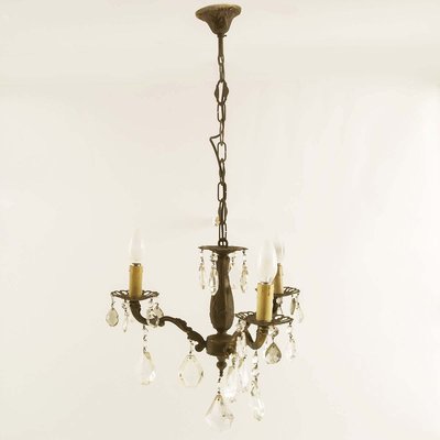 Bronze Ceiling Lamp, 1920s-NJV-883708