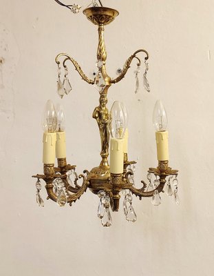 Bronze Ceiling Lamp, France, 1940s-RGF-1196519