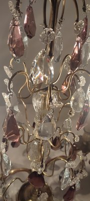 Bronze & Crystal Table Lamp, France, 1940s-RGF-1220731