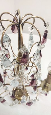 Bronze & Crystal Table Lamp, France, 1940s-RGF-1220731