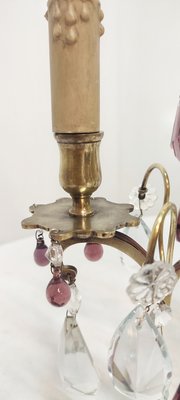 Bronze & Crystal Table Lamp, France, 1940s-RGF-1220731