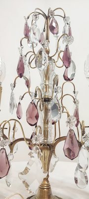 Bronze & Crystal Table Lamp, France, 1940s-RGF-1220731