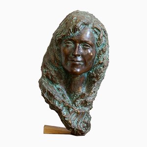 Bronze Female Bust, 1970s-GQ-674726