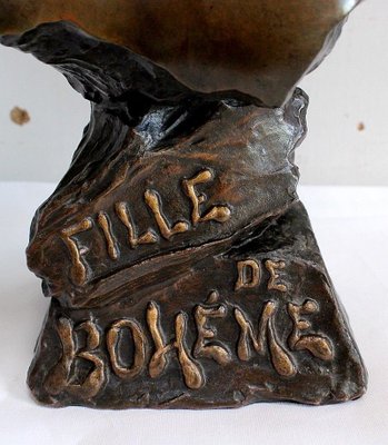 Bronze, Fille de Bohème, E. Villanis-RVK-912082