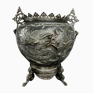 Bronze Flower Pot, Japan, 1890s-OSP-2020616