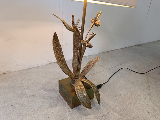 Bronze Flower Table Lamps, 1970s, Set of 2-IRH-1822747