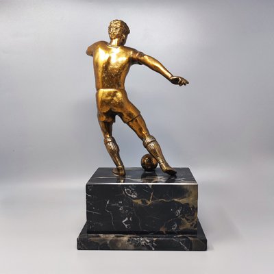 Bronze Footballer Sculpture, Italy, 1920s-1930s-QGR-1720454