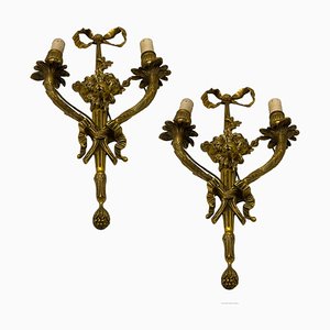 Bronze Fruit Sconces, 1920s, Set of 2-JJC-1754316