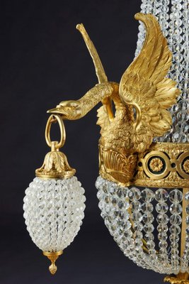 Bronze Gilt Swan Basket Wall Light in Empire Style-FLW-1402008