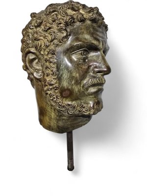 Bronze Head of Roman Emperor Caracalla, 1950s-FDW-2039629